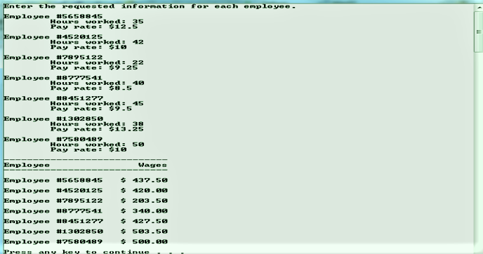 Solved Develop a program that uses parallel arrays and | Chegg.com