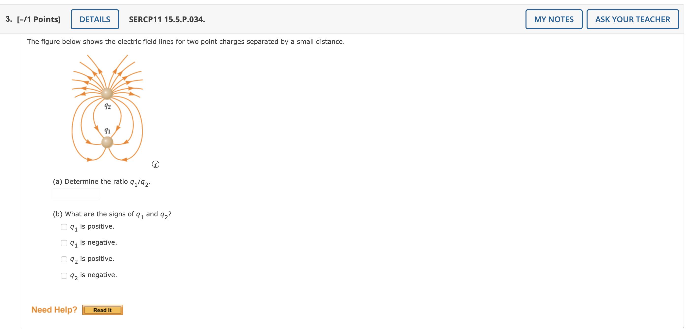 Solved The figure below shows the electric field lines for