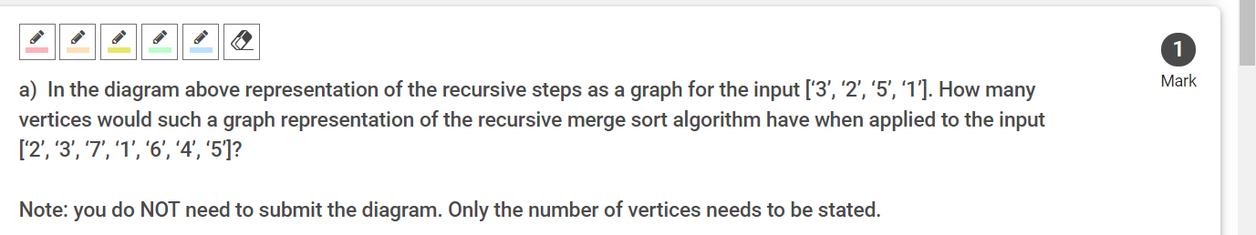 Solved The recursive version of the merge sort algorithm | Chegg.com