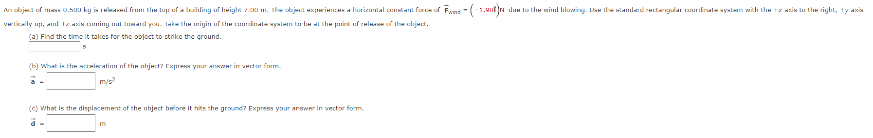 Solved An object of mass 0.500 kg is released from the top | Chegg.com
