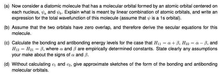 Solved Imagine 1000 unique diatomic molecules are allowed to