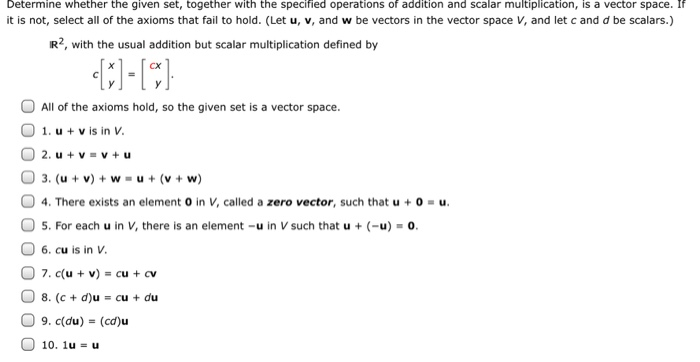 Solved Determine whether the given set, together with the | Chegg.com