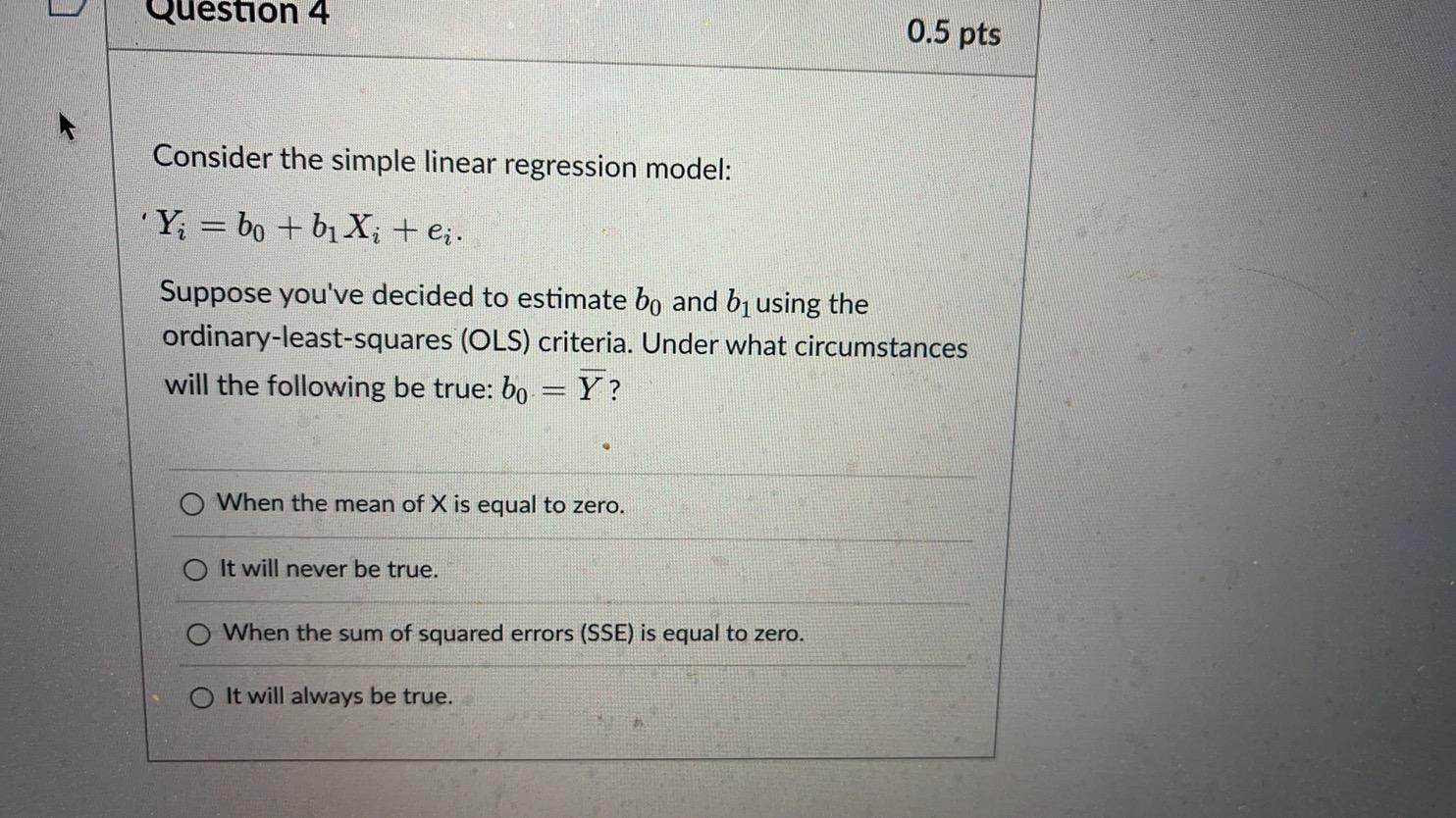 Solved Consider The Simple Linear Regression Model: | Chegg.com