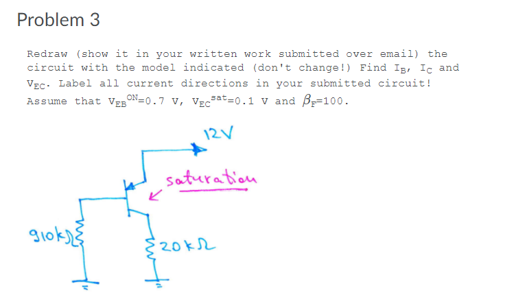 Solved Problem 3 Redraw (show it in your written work | Chegg.com