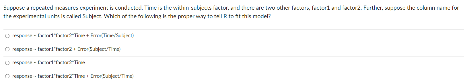 Solved Consider a three-factor experiment. Suppose Factor A | Chegg.com