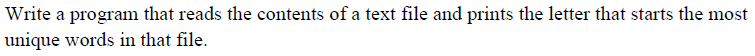 Solved Python. Write a program that reads a .txt file and | Chegg.com