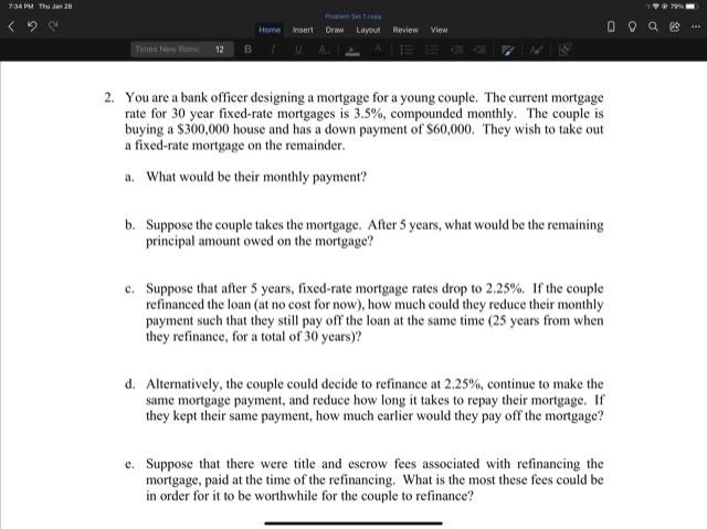 134 Pm Thu 28 Home Insert Draw Layout Review View Chegg Com