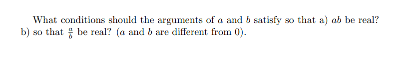 Solved What Conditions Should The Arguments Of A And B | Chegg.com