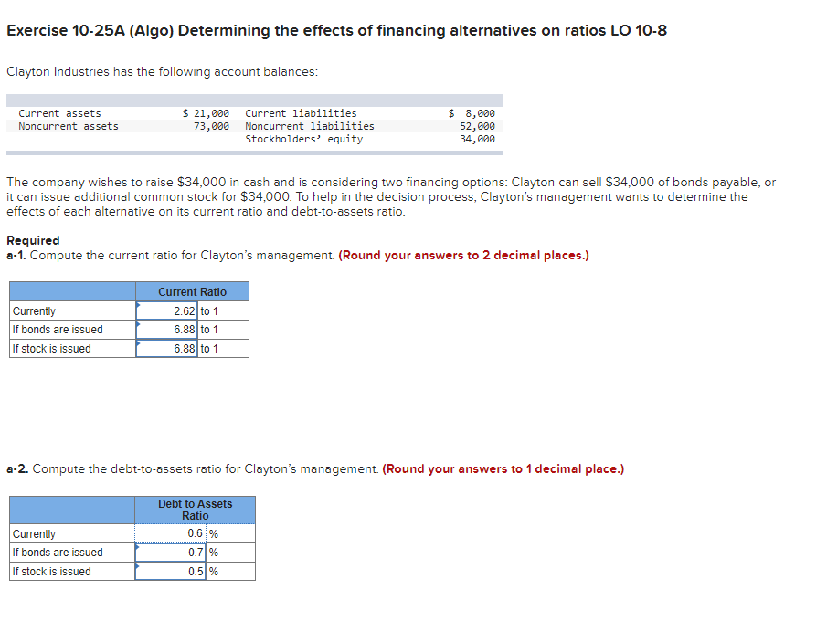 Solved Exercise 10-25A (Algo) Determining the effects of | Chegg.com