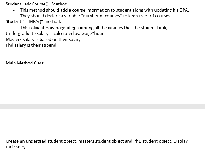 Implement the following Classes, interfaces and their | Chegg.com