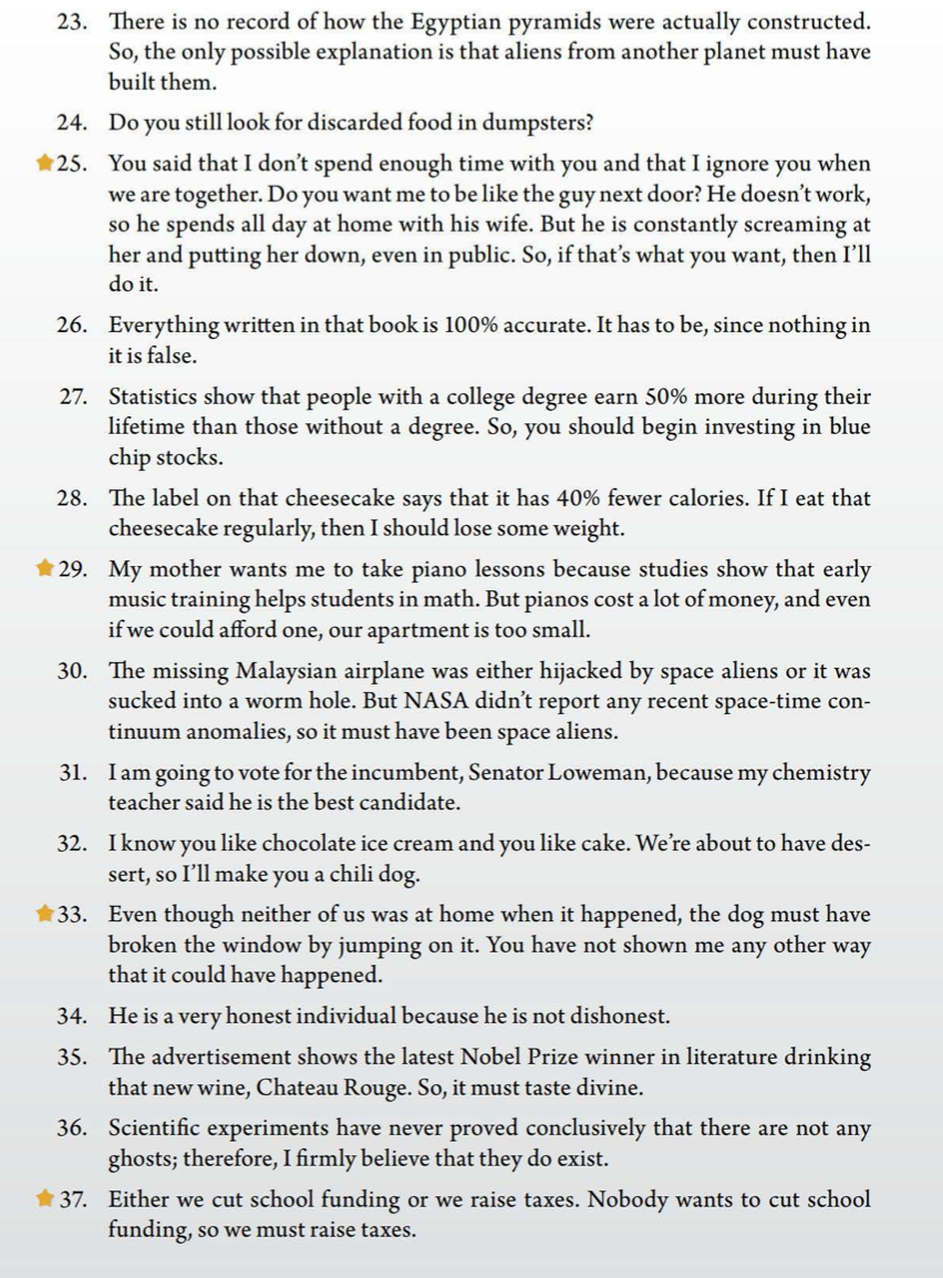 Solved Read the following passages. If an argument commits a | Chegg.com
