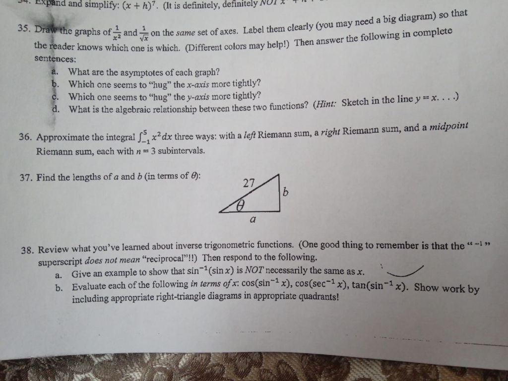 Solved 34. Expand and simplify: (x + h)?. (It is definitely, | Chegg.com