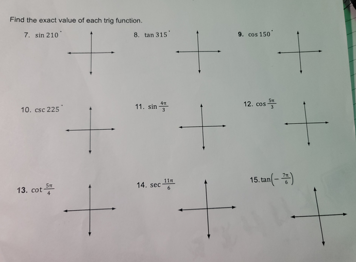 exact trig value of sin 120