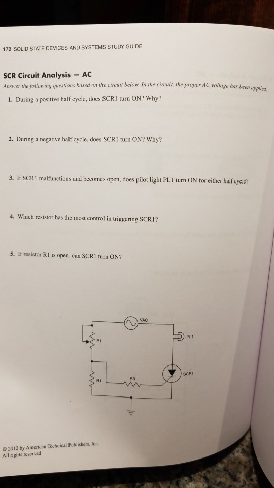 Solved 172 SOLID STATE DEVICES AND SYSTEMS STUDY GUIDE SCR