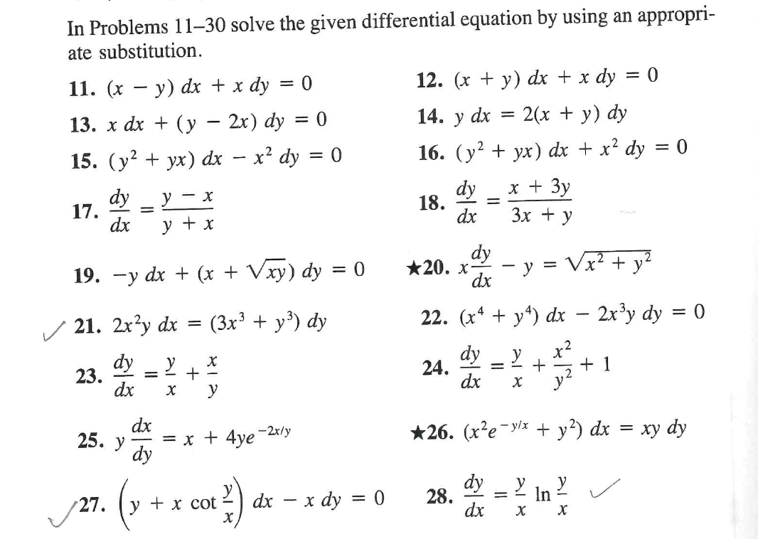 Solved In Problems 11–30 solve the given differential | Chegg.com