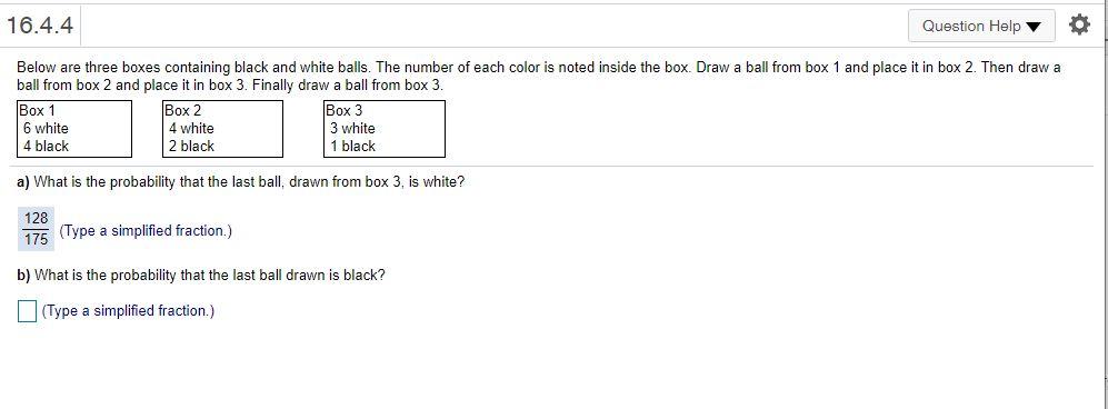 Solved 16.4.4 Question Help Below are three boxes containing | Chegg.com
