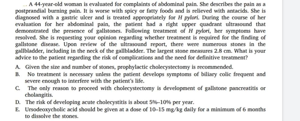 Solved A 44-year-old woman is evaluated for complaints of | Chegg.com
