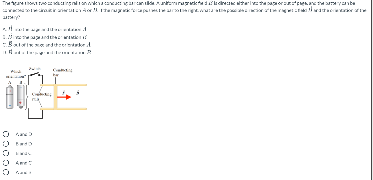 Solved The Figure Shows Two Conducting Rails On Which A | Chegg.com