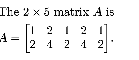 Solved linear algebra 1. Create a 3 × 5 matrix B | Chegg.com