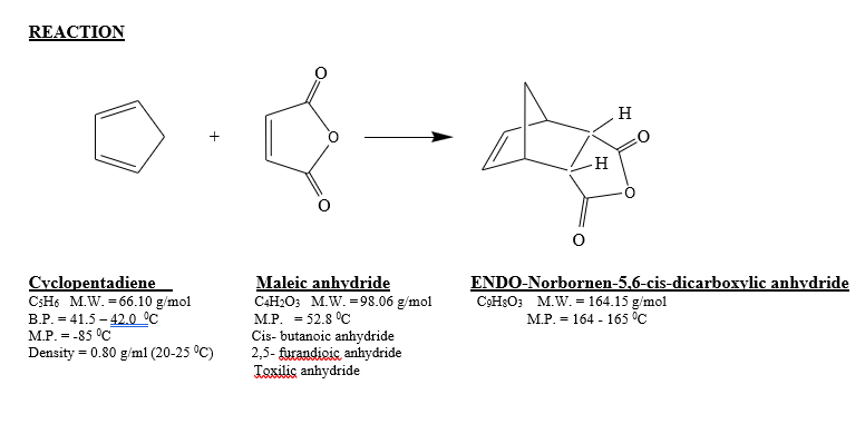 cyclopentadiene and maleic anhydride