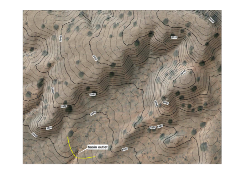 Solved 1. The Map Below Shows A Small Drainage Basin A. | Chegg.com