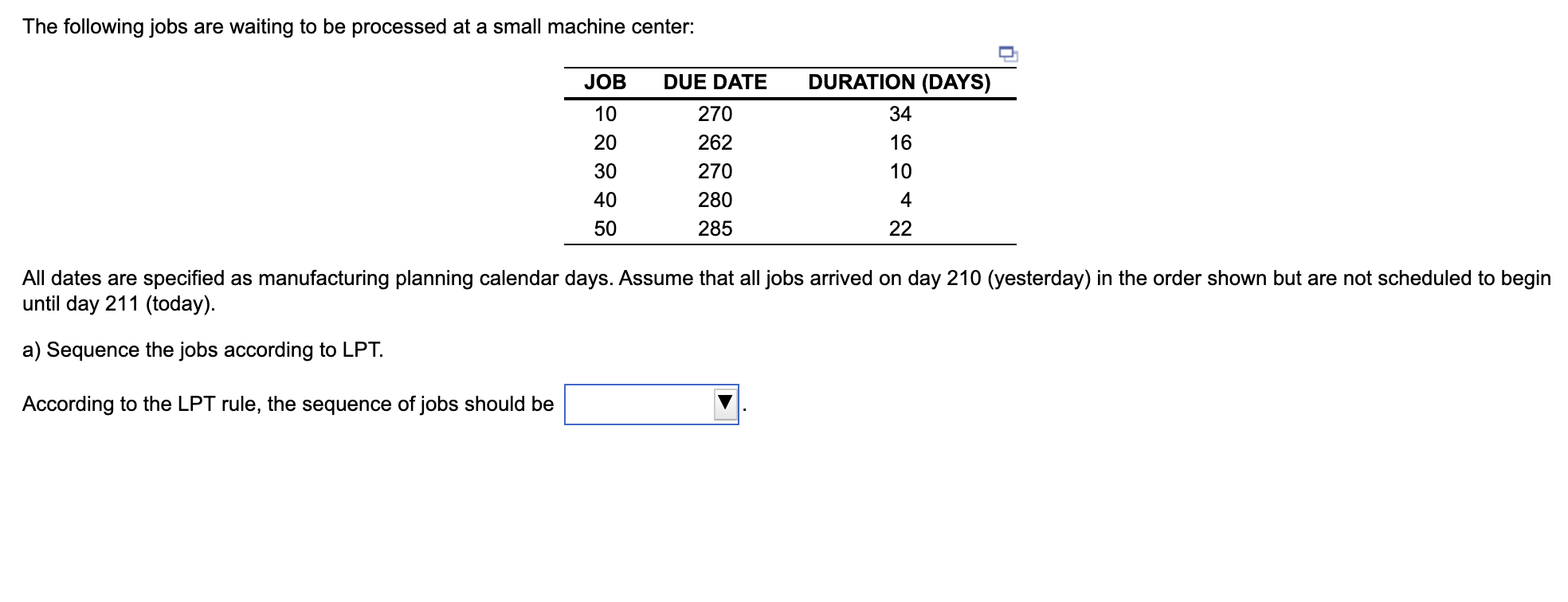 B What Is The Average Completion Flow Time The Chegg Com