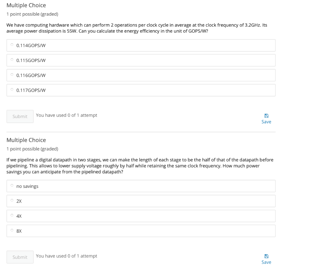 Solved Multiple Choice 1 point possible (graded) We have | Chegg.com