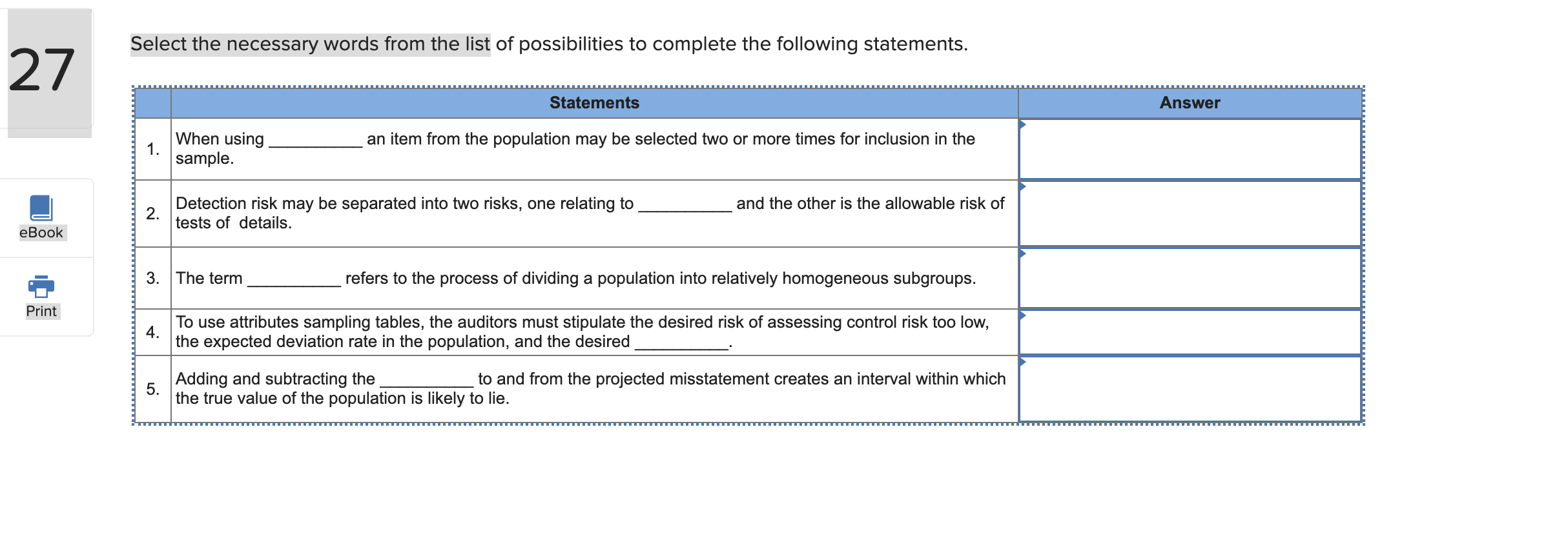 Solved Select the necessary words from the list of | Chegg.com