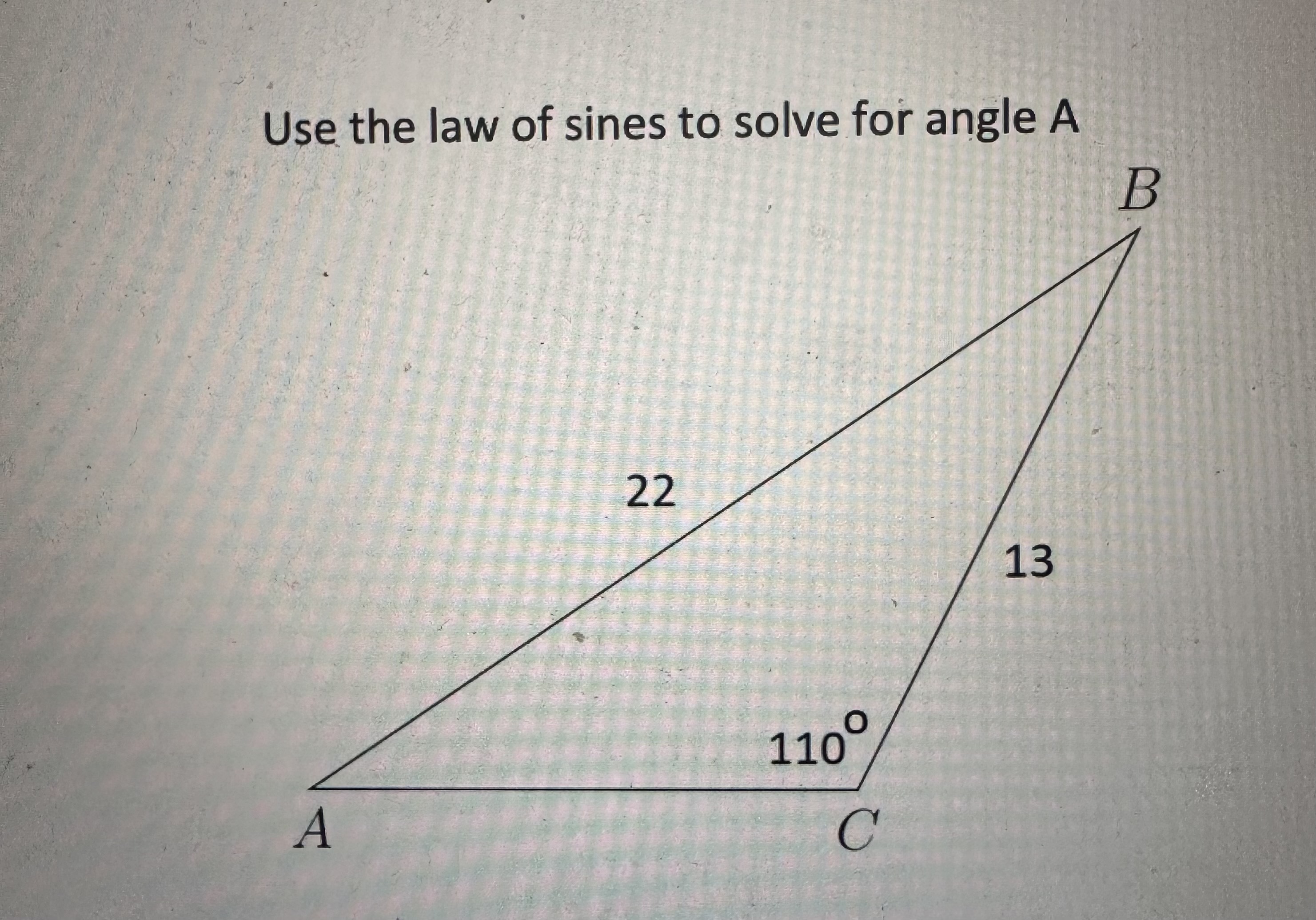 use the law of sines to find the measure of angle c