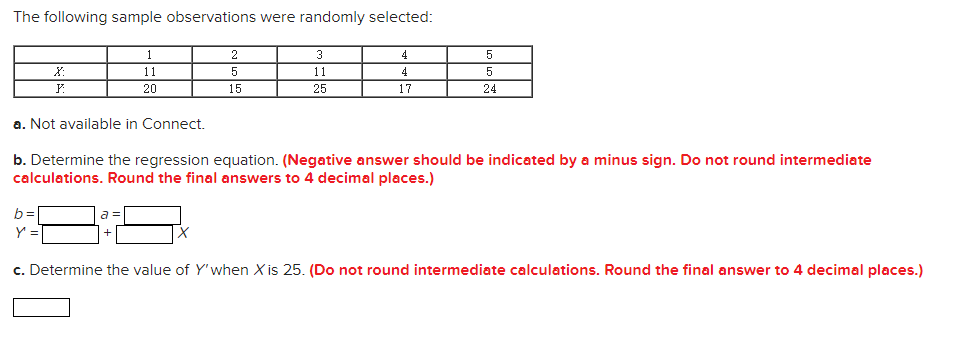 Solved The Following Sample Observations Were Randomly Chegg Com