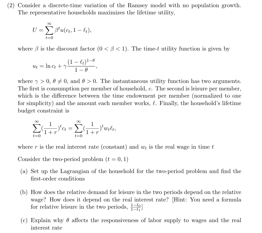 Solved Consider A Discrete Time Variation Of The Rams