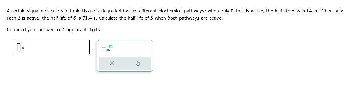 Solved A certain signal molecule S in brain tissue is | Chegg.com