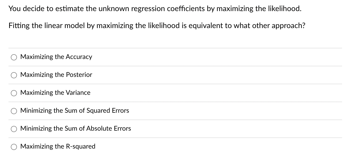 Solved You wish to fit a linear model to predict a | Chegg.com