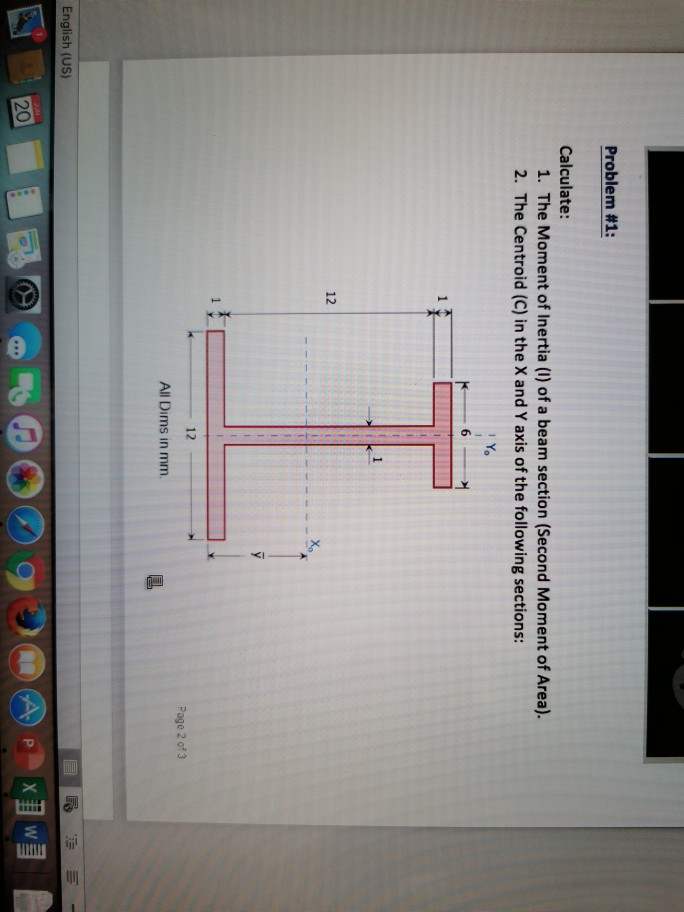 Solved Problem 1 Calculate 1 The Moment Of Inertia Of Chegg Solved Problem 1 Calculate 1 The Moment Of Inertia Of Chegg