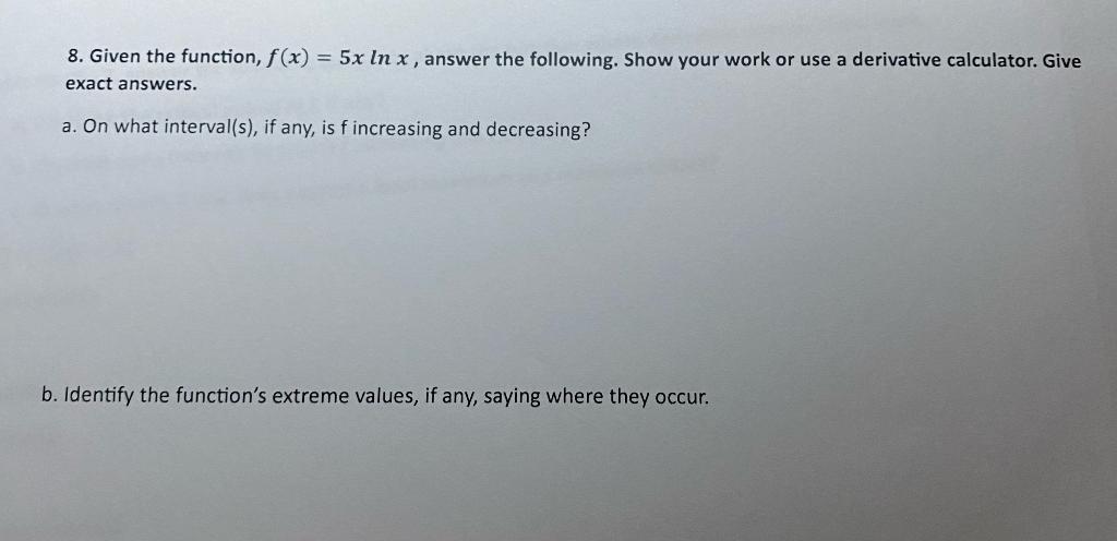 find where increasing decreasing using derivatives f x x 3