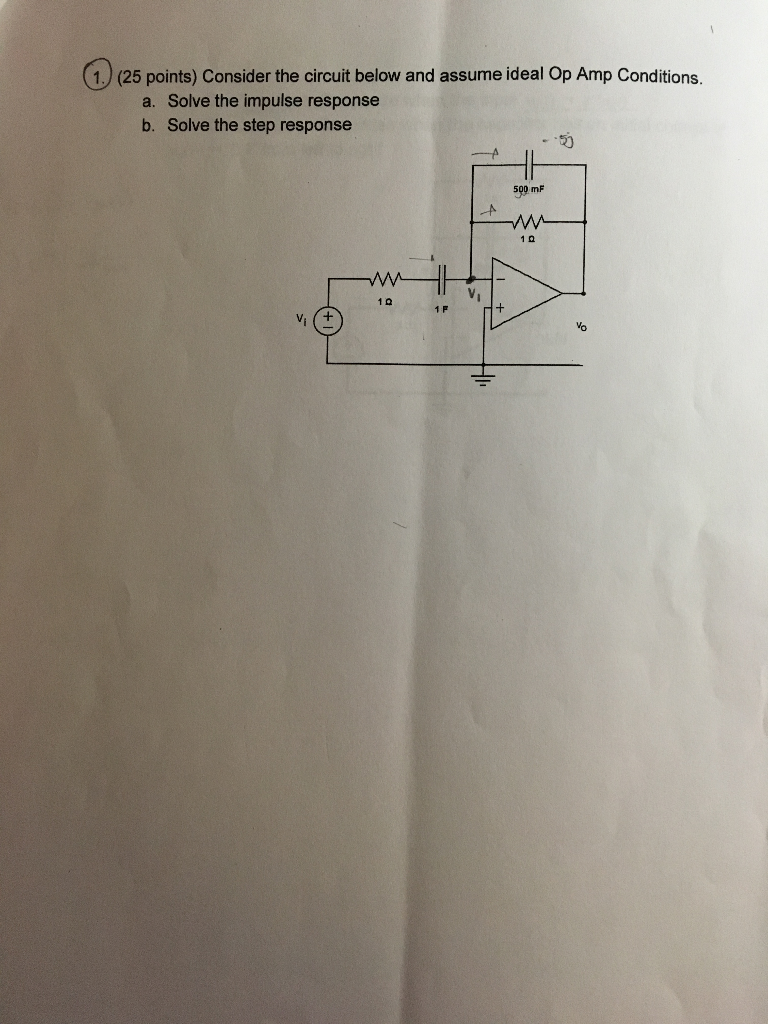 Solved 1 25 Points Consider The Circuit Below And Assume