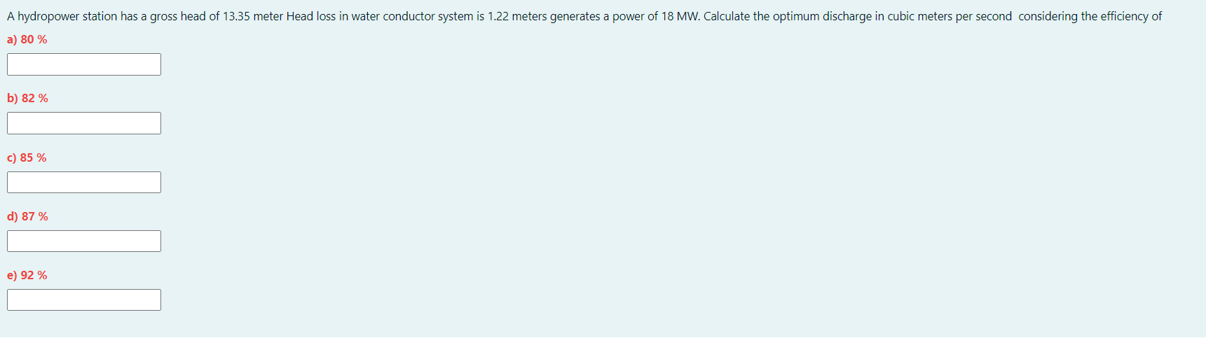 Solved A) 80% B) 82% C) 85% D) 87% E) 92% | Chegg.com