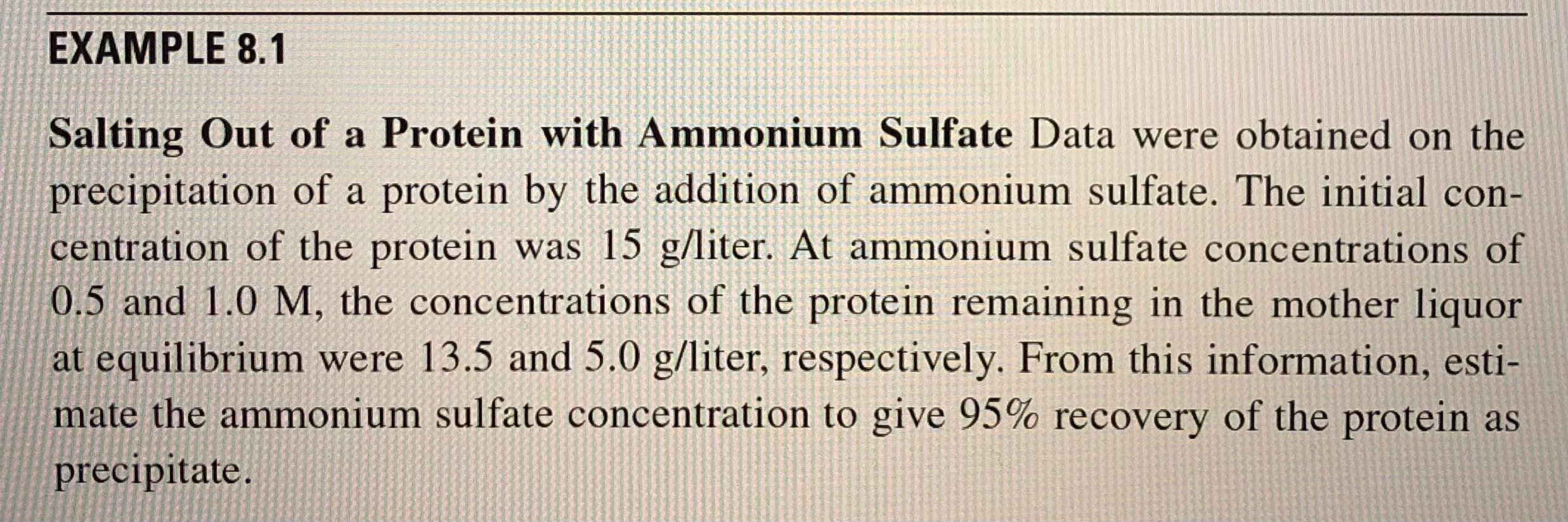Solved 8.3 Fractionation of a Protein Solution Four proteins | Chegg.com