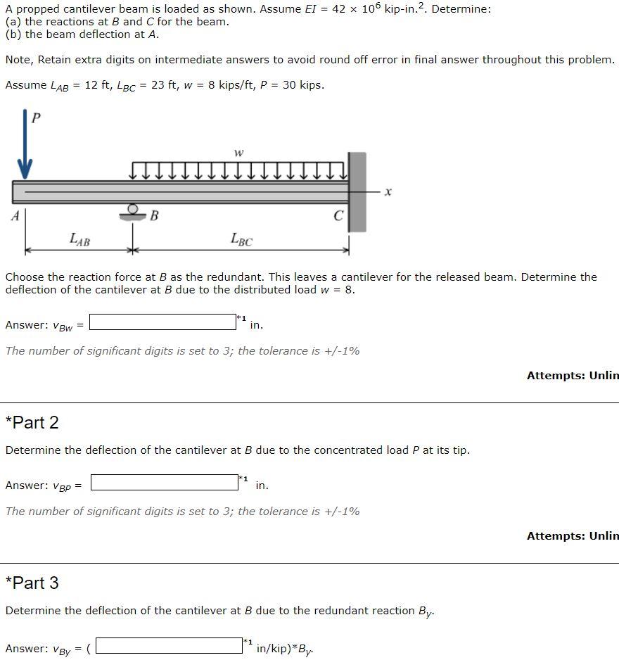 Solved A Propped Cantilever Beam Is Loaded As Shown Assume Chegg Com