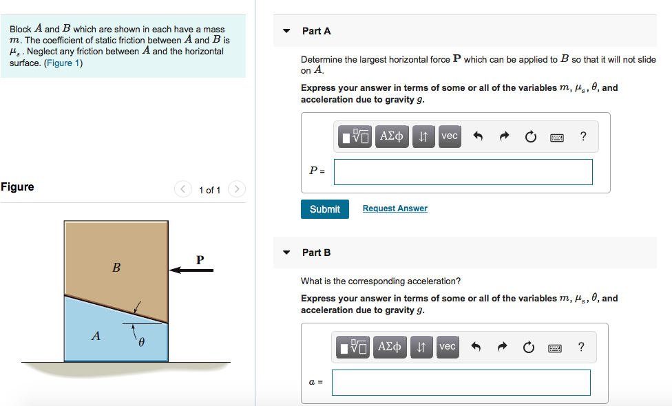 Solved Block A And B Which Are Shown In Each Have A Mass M. | Chegg.com