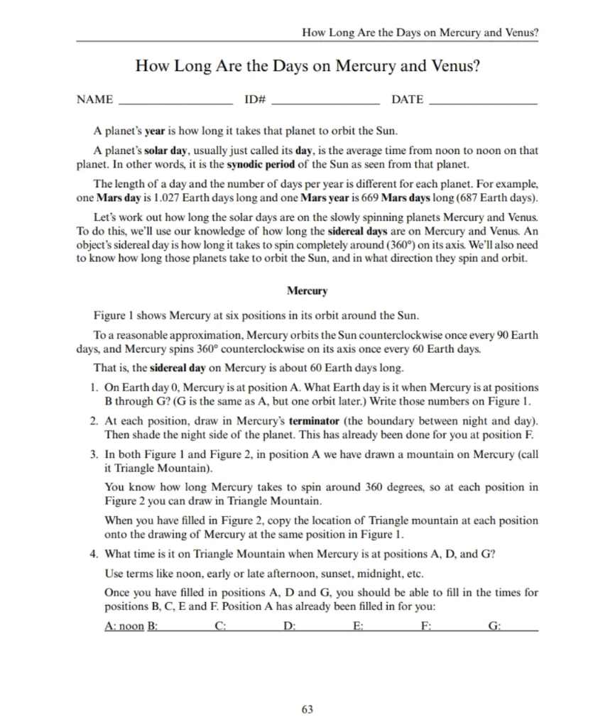 how long is a year in mercury days