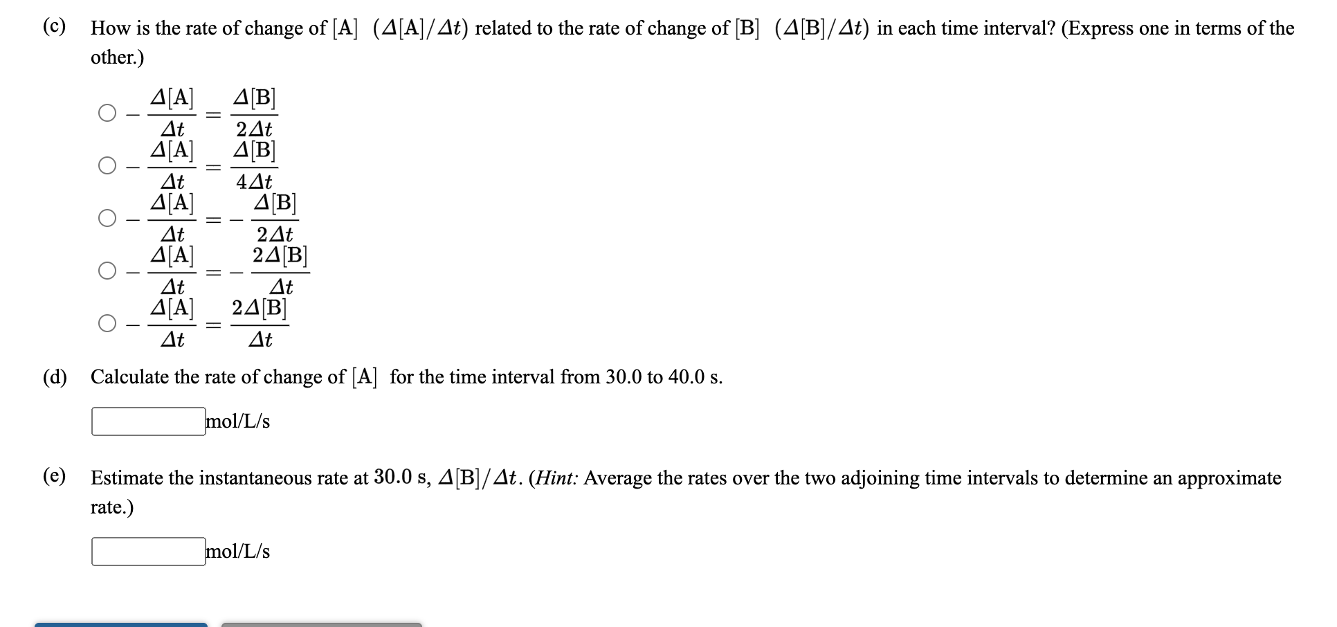 Solved Experimental data are listed here for a reaction of | Chegg.com