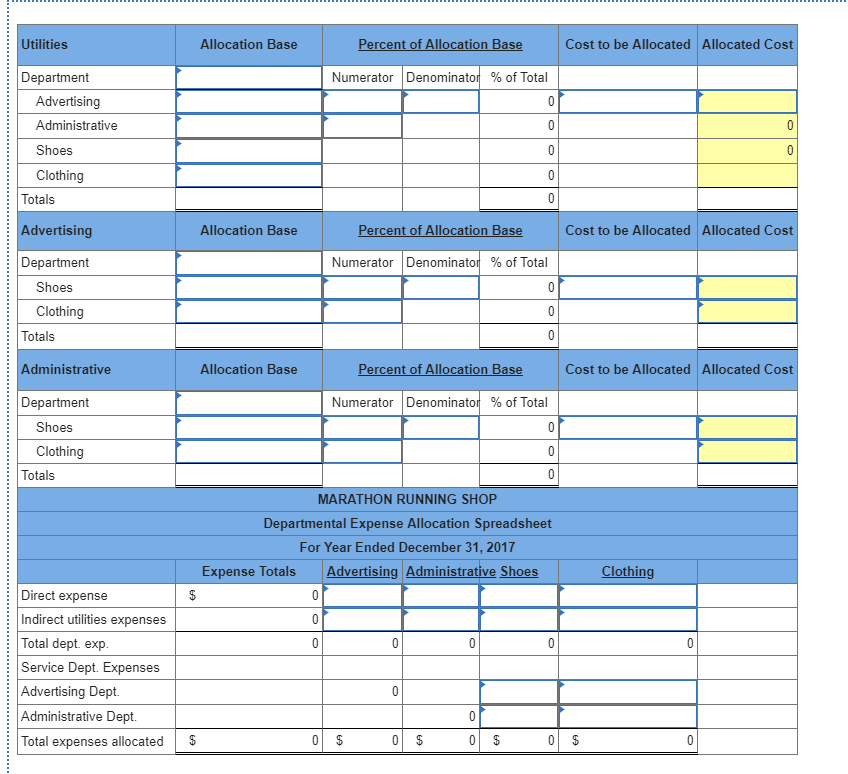 Solved Exercise 22-6 Departmental expense allocation | Chegg.com