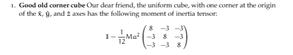 Solved 1. Good old corner cube Our dear friend, the uniform | Chegg.com