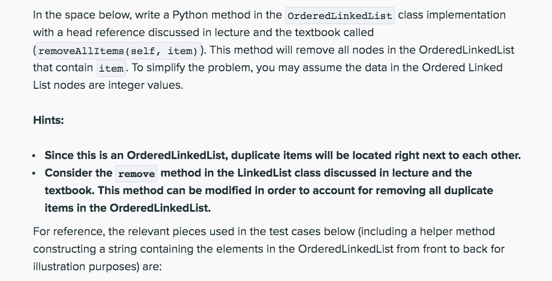 Solved In the space below, write a Python method in the | Chegg.com