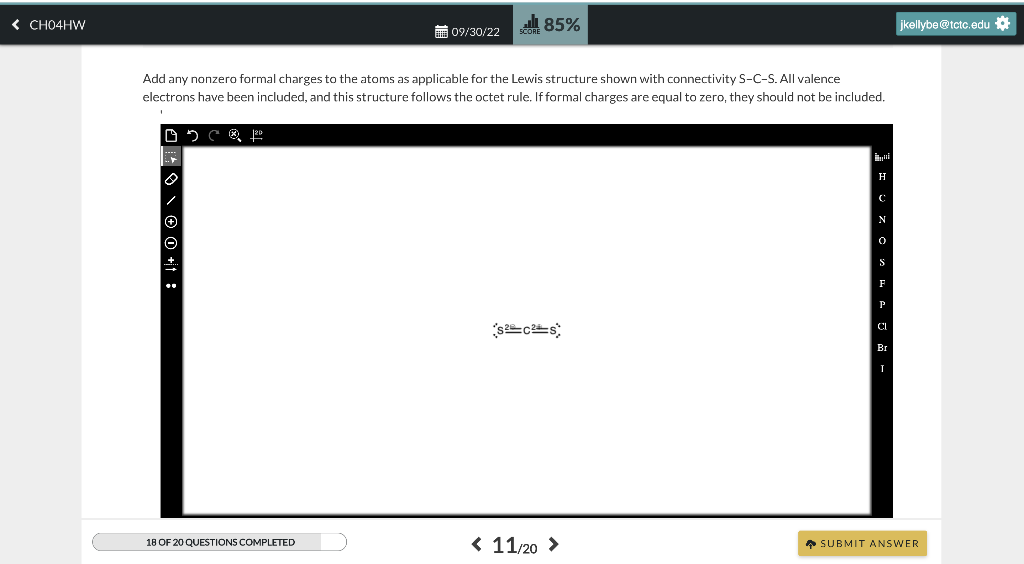 solved-add-any-nonzero-formal-charges-to-the-atoms-as-chegg