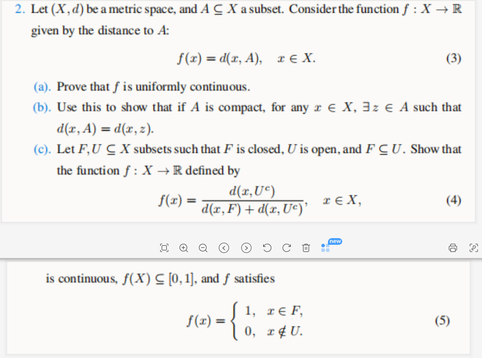 2 Let X D Be A Metric Space And A C X A Subset Chegg Com