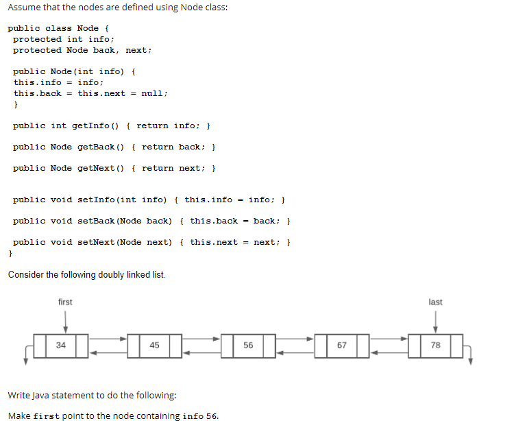 Solved Assume that the nodes are defined using Node class: | Chegg.com