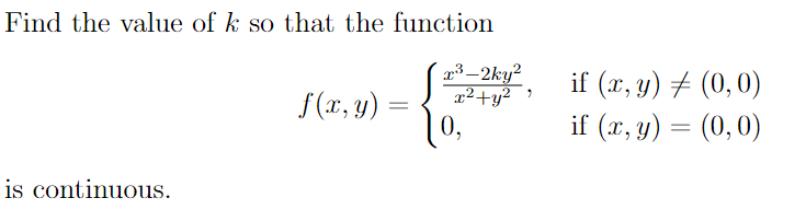 find the value of k if x y 5 0