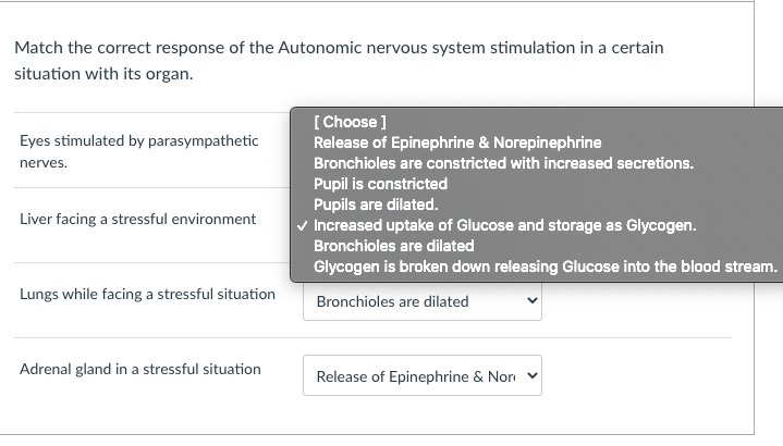 Solved Question 4 2 pts For the sympathetic nervous system, | Chegg.com
